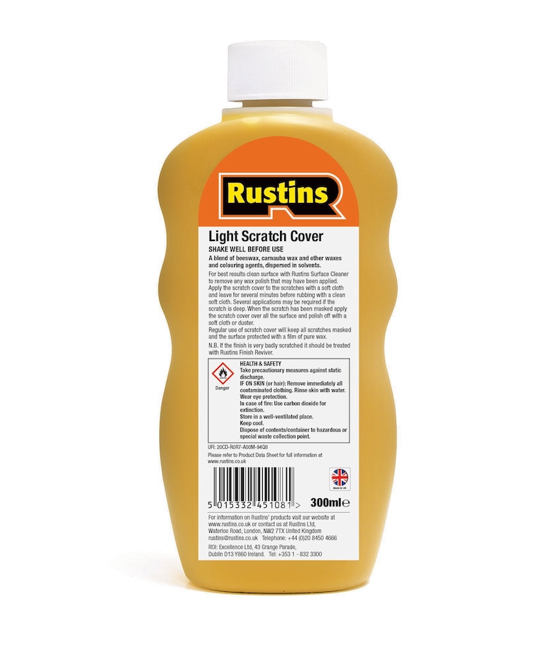 image 1 of Rustins Scratch Cover Restore & Protect Light Wood 300ml