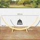 image 7 of Outsunny 3(m) Wooden Hammock Stand for Garden, Patio, Natural 