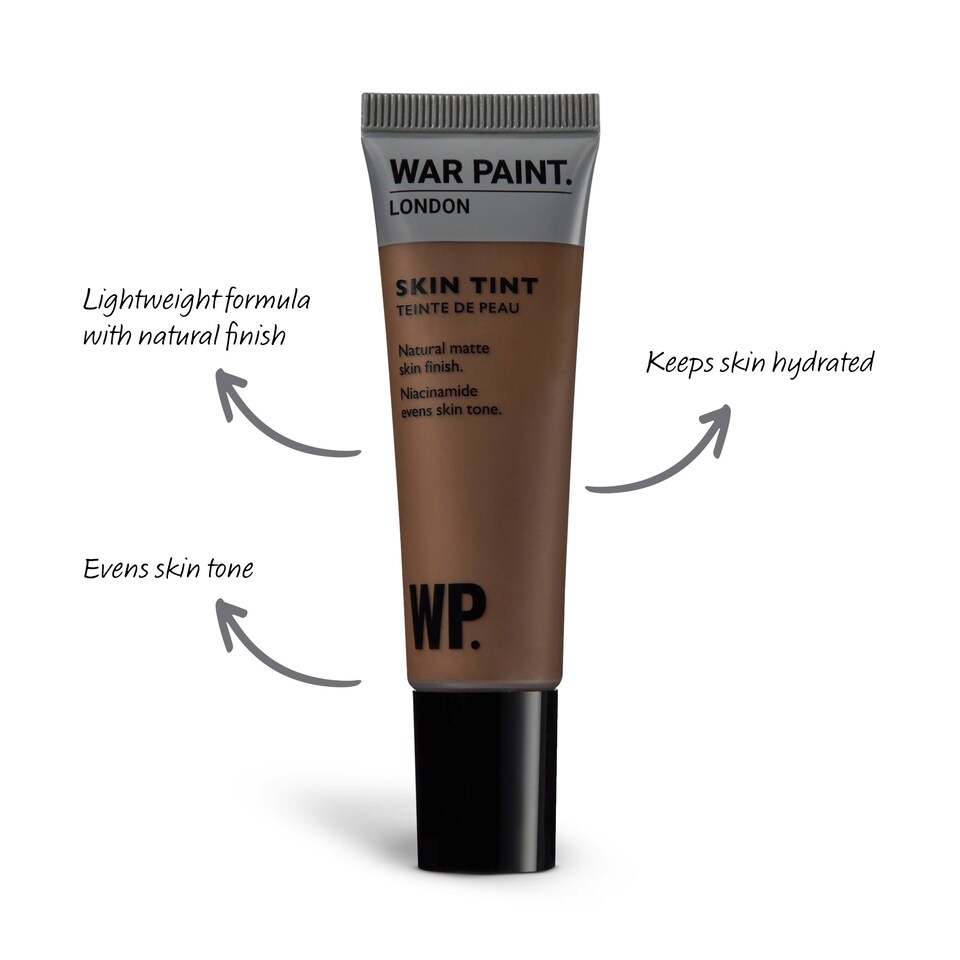 image 1 of War Paint for Men Skin Tint, Matte Natural Finish, Tinted Face Moisturiser with Niacinamide, Hydrates and Evens Out Skin Tone, Lightweight Formula, Shade T8 30ml