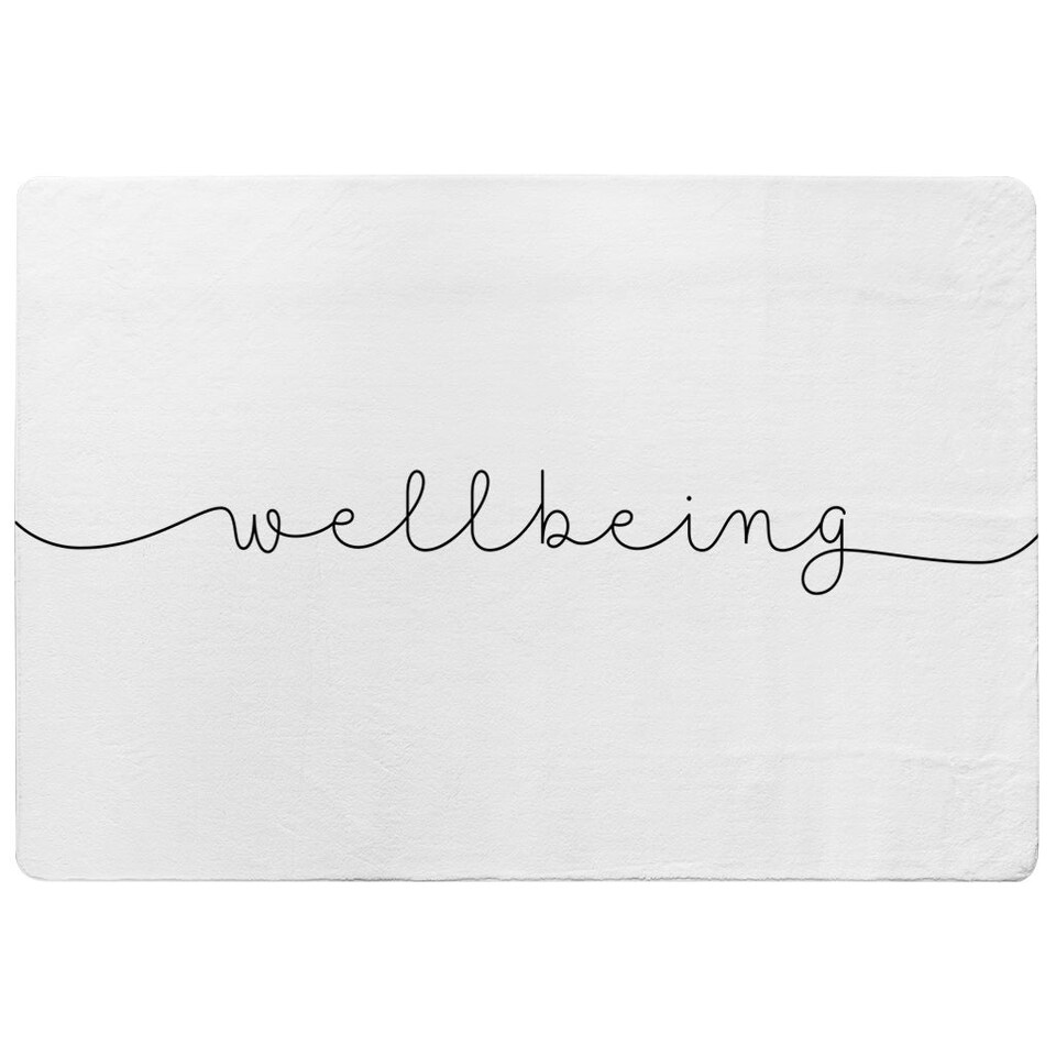 image 1 of Text Wellbeing (Rug) White | L