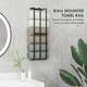 image 3 of HOMCOM Metal Towel Rack Wall Mounted, 3 Bar Towel Rail for Bathroom, Black