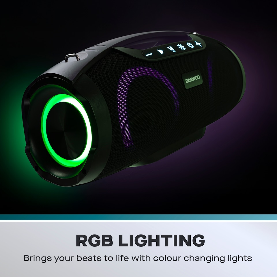 image 1 of Daewoo Boom Beat Pro 40W Bluetooth Boombox Speaker IPX5