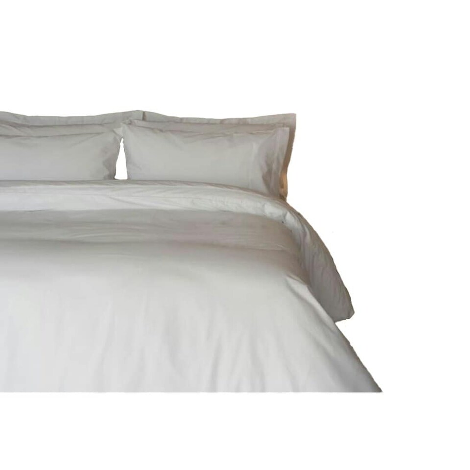 image 1 of Belledorm Egyptian Cotton Plain Duvet Cover - White - Single | White