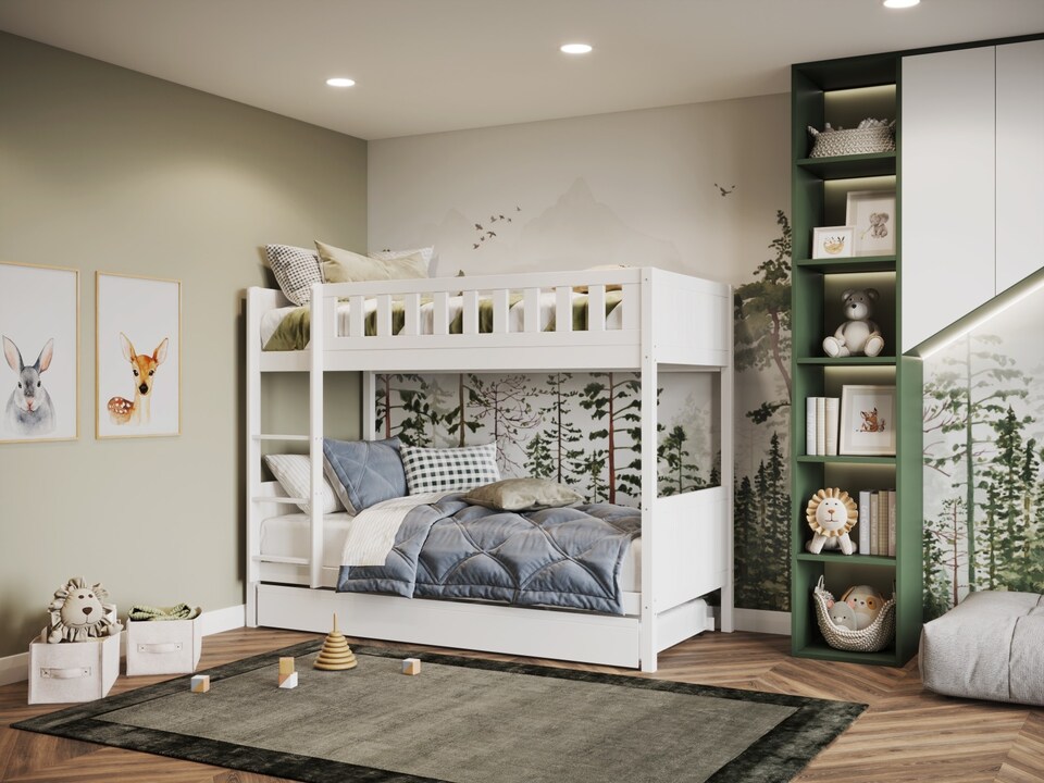 image 1 of Flair Bea Wooden Bunk Bed White