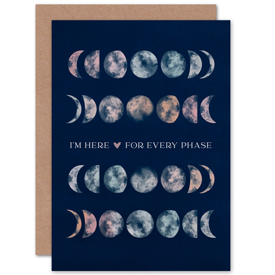 image 1 of Every Phase of the Moon Friendship Love Greetings Card