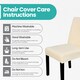 image 3 of Velvet Dining Chair Covers, Spandex High-Back Chair Slipcovers - 220GSM
