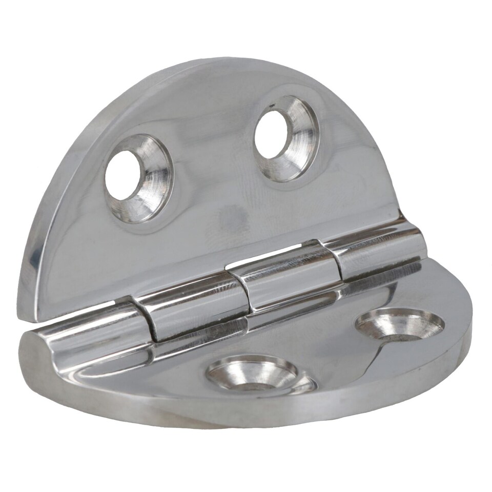 image 1 of Polished Door Circular Hinge 10 Pack Stainless Steel 64mm diameter 316 Marine Cabin