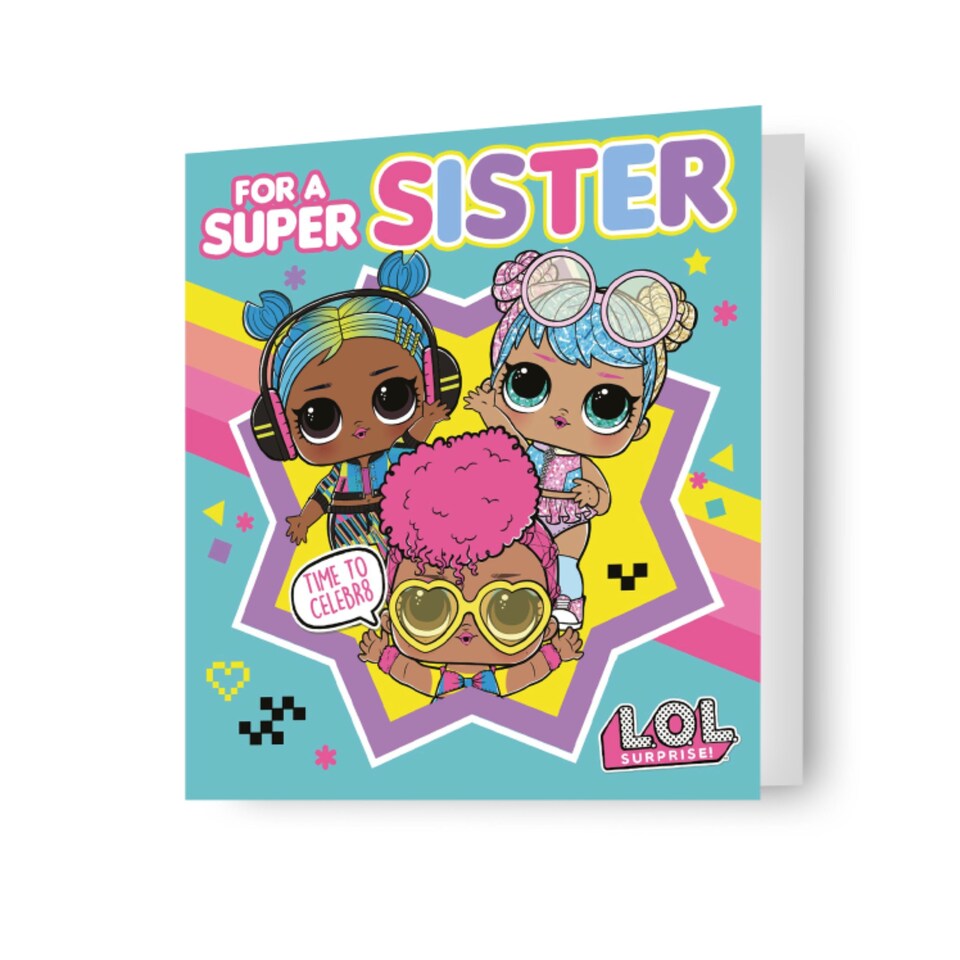 image 1 of LOL Surprise Sister Birthday Card