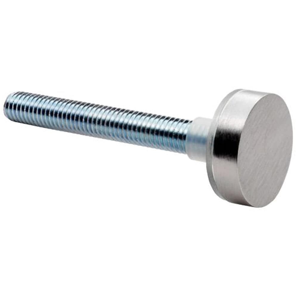 PAIR Bolt Cap Fixing Pack - for 25mm D Pull Door Handles Bright Stainless Steel