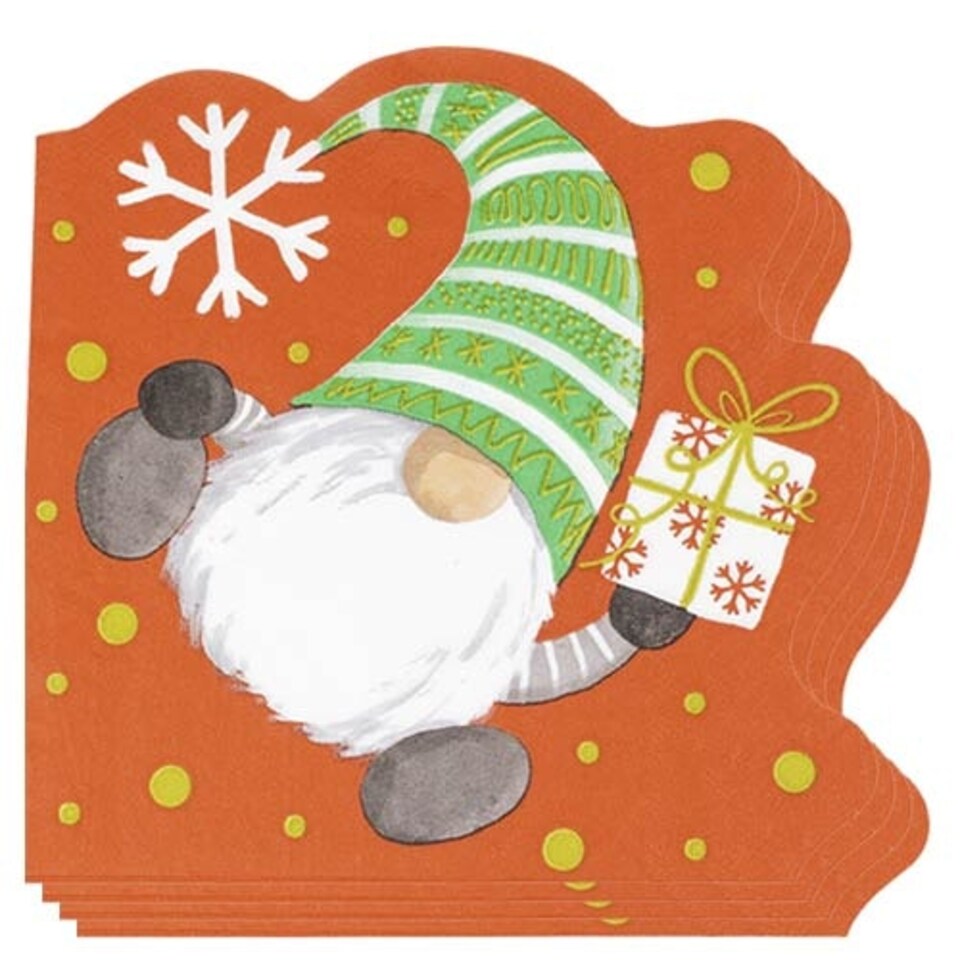 Gonk Shaped Red Christmas Luncheon Napkins 2 Ply 32cm - Pack of 20