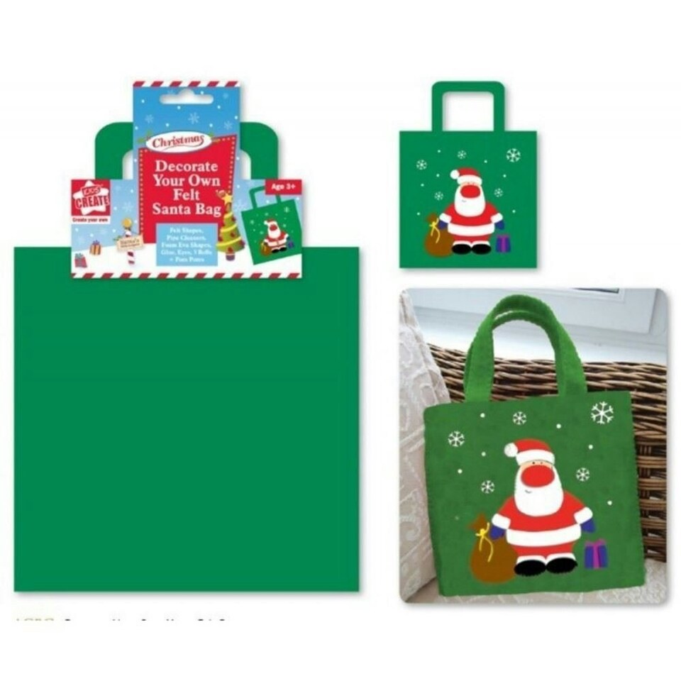 image 1 of Christmas Decorate Your Own Felt Giftbag