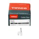 image 3 of Timco - Round Cable Clips - White (Size To fit 11.0mm - 100 Pieces)