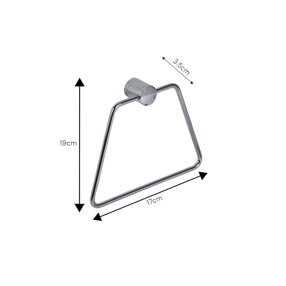 image 1 of Showerdrape Vitality Chrome Stainless Steel Wall Mounted 3 Piece Bathroom Accessory Set | Silver | 1