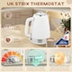 image 4 of HOMCOM Stainless Steel Kettle and Toaster Set, 1.7L 3000W Rapid Boil Jug Kettle with UK Strix Thermostat, Limescale Filter, 4 Slice Toaster with 7 Browning Controls, Crumb Tray, White and Silver Tone
