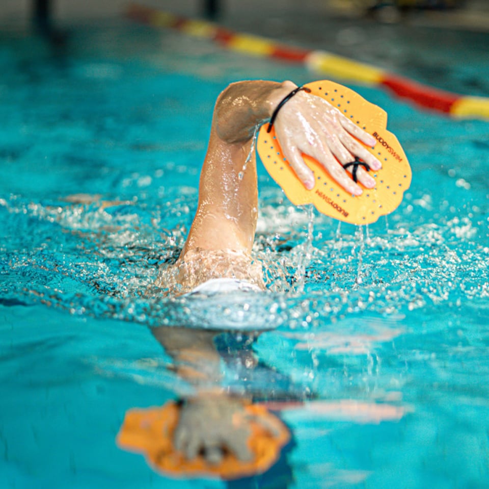 image 1 of Buddyswim Power Paddle | Orange | Large