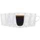 image 1 of Rink Drink Double Walled Coffee Glasses - 285ml - Pack of 6 Clear