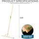 image 2 of Pegdev Industrial Rubber Squeegee 18" with Wooden Handle and Bracket