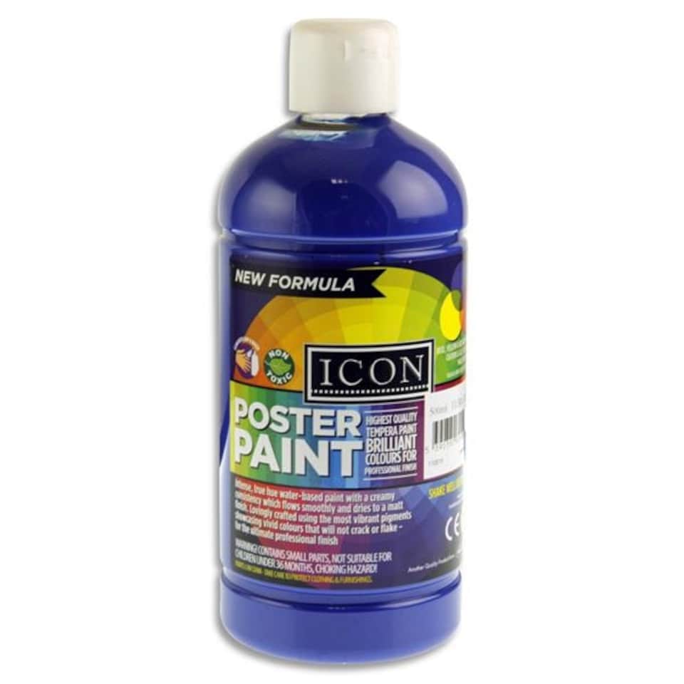 500ml Ultramarine Blue Poster Paint by Icon Art
