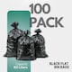 image 1 of Pack of 100 Heavy Duty Black Bin Bags – 80L, Flat Pack