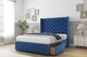 image 3 of Sloomy Dior Navy Plush Divan Bed With Mattress No Drawers With 54" Wingback Headboard 3' Single | Blue | Navy | Single | 1