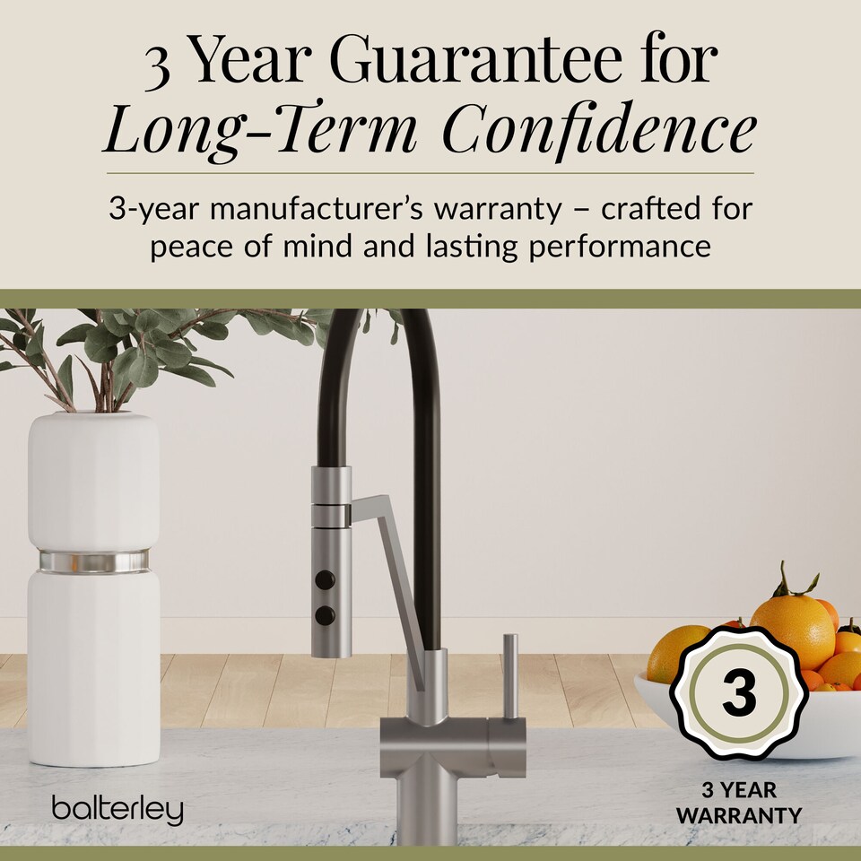 image 1 of Modern Kitchen Mono Mixer Tap - Single Lever Brushed Nickel | Silver | Brushed Nickel | 1