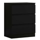 image 4 of FWStyle Carlton 3 Drawer Chest Of Drawers - Matt Black