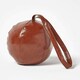 image 1 of Homescapes Brown Round Faux Leather Door Stop