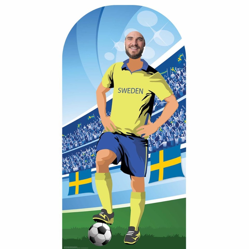 image 1 of Sweden Football Stand-In Cardboard Cutout 190cm