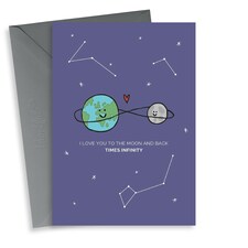 Cute Planets Valentine's Day Card