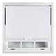 image 1 of FURNISHED Blackout Roller Blind with White Glitter Trim and White Bow Trimmable Window Shade | White | White | (W) 105cm x (L) 165cm