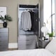 image 4 of Phoenix Wardrobe 2 Door 3 Drawers Bedroom Home Furniture Clothing Storage Shelf | Grey