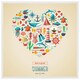 image 1 of Love heart of sealife & nautical items (Picutre Frame) White | L