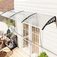 image 2 of Outsunny Door Canopy Outdoor Awning Rain Shelter for Window Porch 303x96 Clear | Clear | Clear | 1