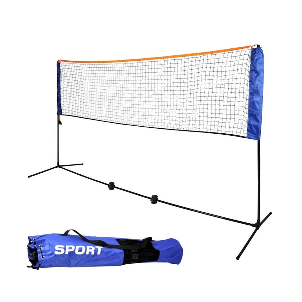 image 1 of Small 3m Adjustable Foldable Badminton Tennis Volleyball Net