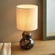 image 6 of Maura Brown Tortoise Glass Table Lamp Brown