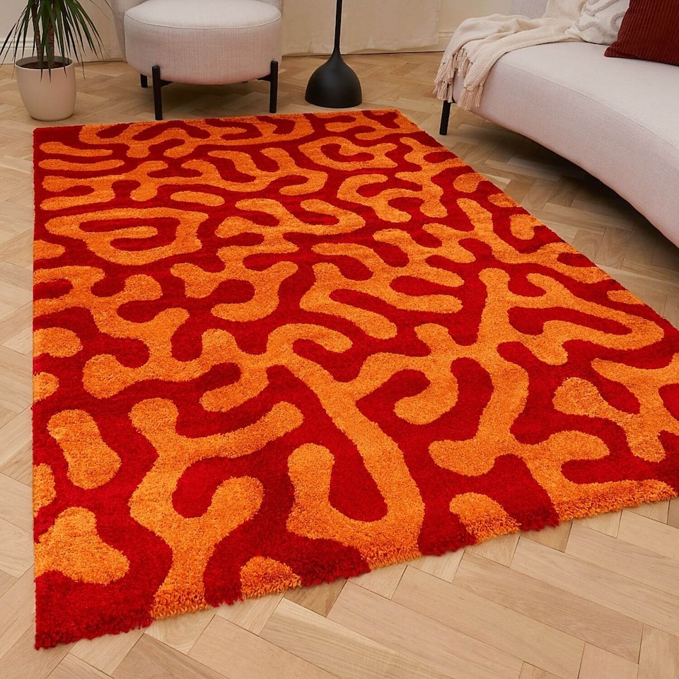 image 1 of The Rugs Joli Collection Abstract Pattern Soft and Dense Pile Living Room and Bedroom Floor Rug