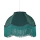 image 1 of Fringe - Dark Green Velvet Fringed Pendant or Lamp Shade