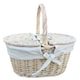 image 9 of White Wash Lidded Basket with Lining Red | Red And White Checked | One Size