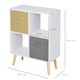 image 7 of HOMCOM Freestanding 4 Cube Storage Cabinet Unit Bookcase w/ 2 Drawer