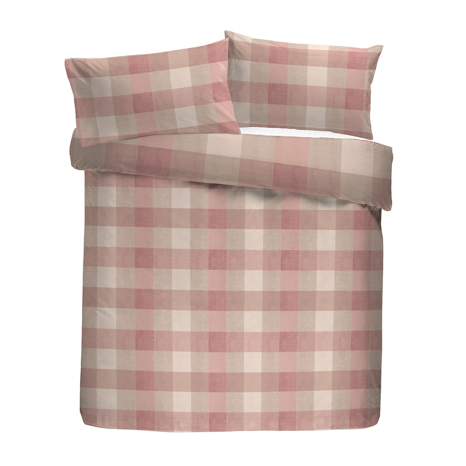 image 1 of Appletree Ashford Check Duvet Cover Set Natural