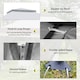 image 6 of Outsunny 3.6 x 3.6m Pop-up Tent Gazebo Instant Canopy Steel w/ Bag | Grey | Light Grey