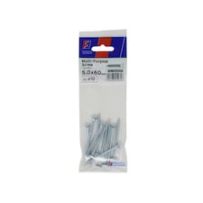 Forgefix Multi-purpose Pozi Screw Csk St Zp Forgepack - Multi Colour - 5.0 x 60mm ForgePack 10