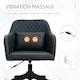 image 8 of Vinsetto Office Chair with Electric Vibration Massage Lumbar Pillow, Blue