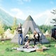 image 2 of Outsunny 6-7 Person Large Family Party Camping Tent W/ Carrying Bag, Blue