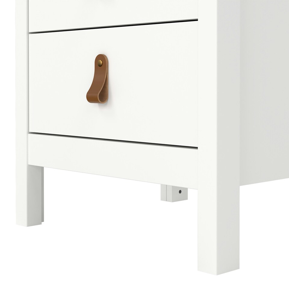image 1 of Barcelona Bedside Table 3 Drawers in White
