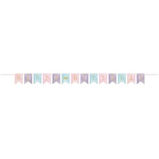 Unique Party Glitter Pennant Birthday Banner - Multicoloured - One Size
