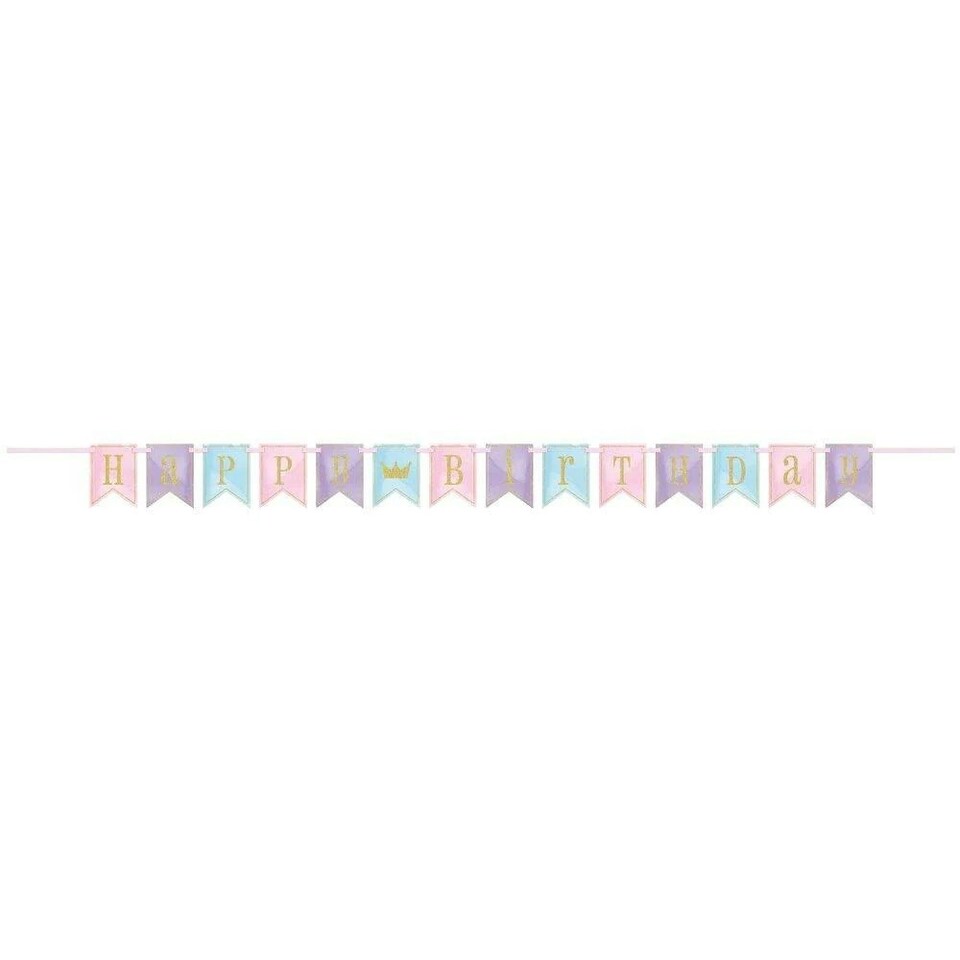 Unique Party Glitter Pennant Birthday Banner - Multicoloured - One Size