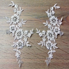 Porcelain Roxanne Appliques for Dressmaking - per pack