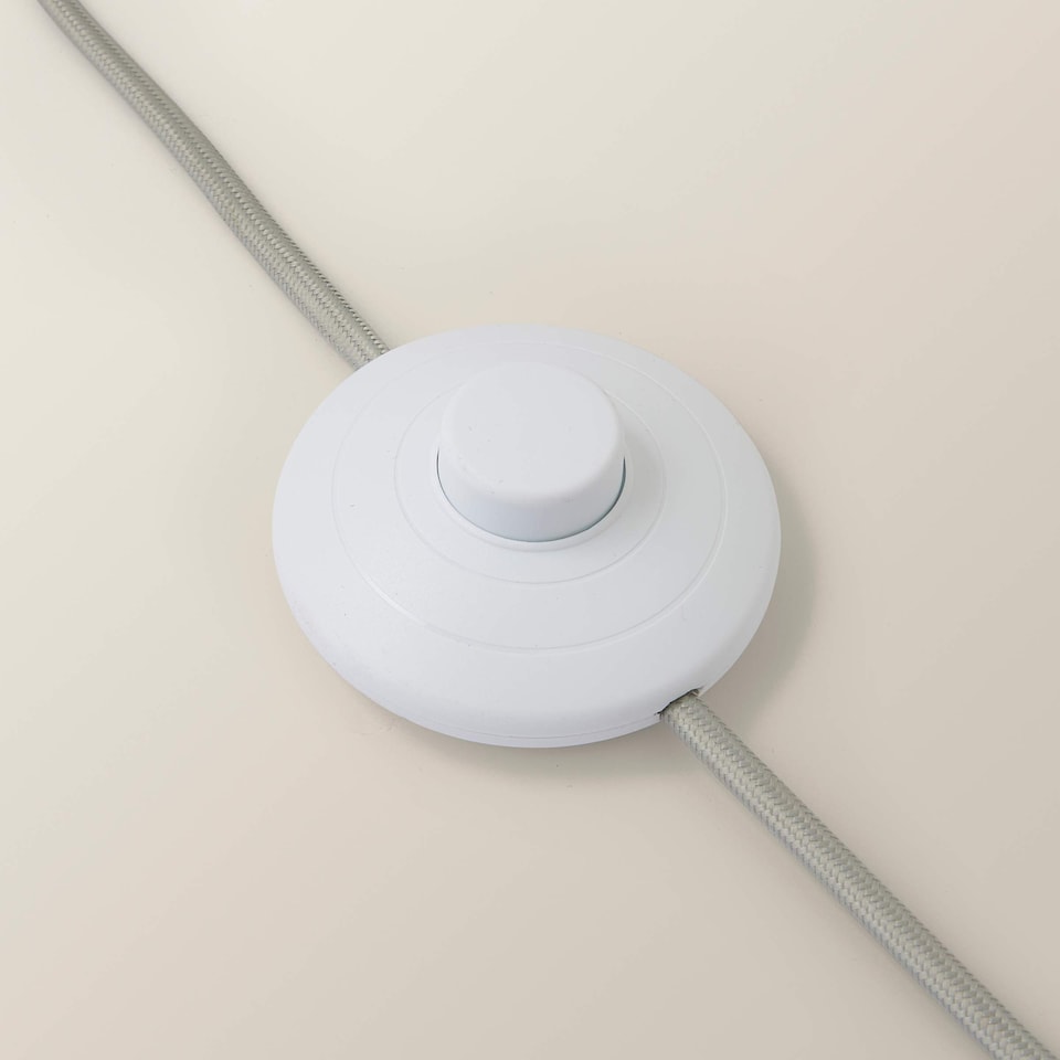 image 1 of ValueLights Grayson Natural Cement Effect Ceramic Midi Floor Lamp with Cylinder Shade | Grey