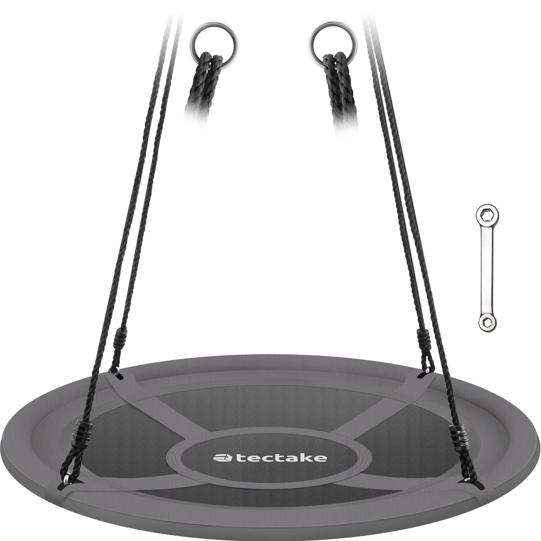 Swing for Indoor and Outdoor Use with 120 kg Load Capacity and Padded Edges | Grey | grey/black | 1